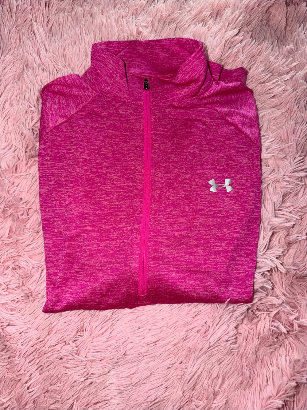 Under Armour Hot Pink Half-Zip Athletic Top